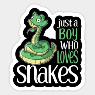 Just A Boy Who Loves Snakes S And Boys Sticker Sticker